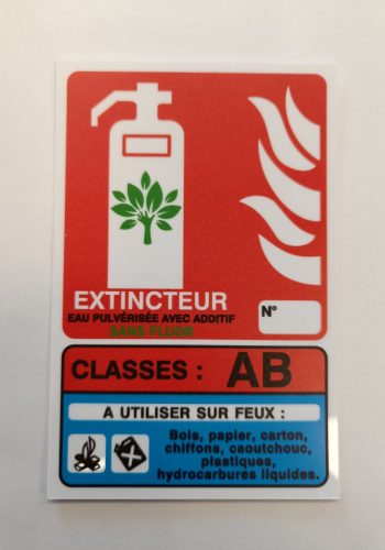 panneau classe de feu
